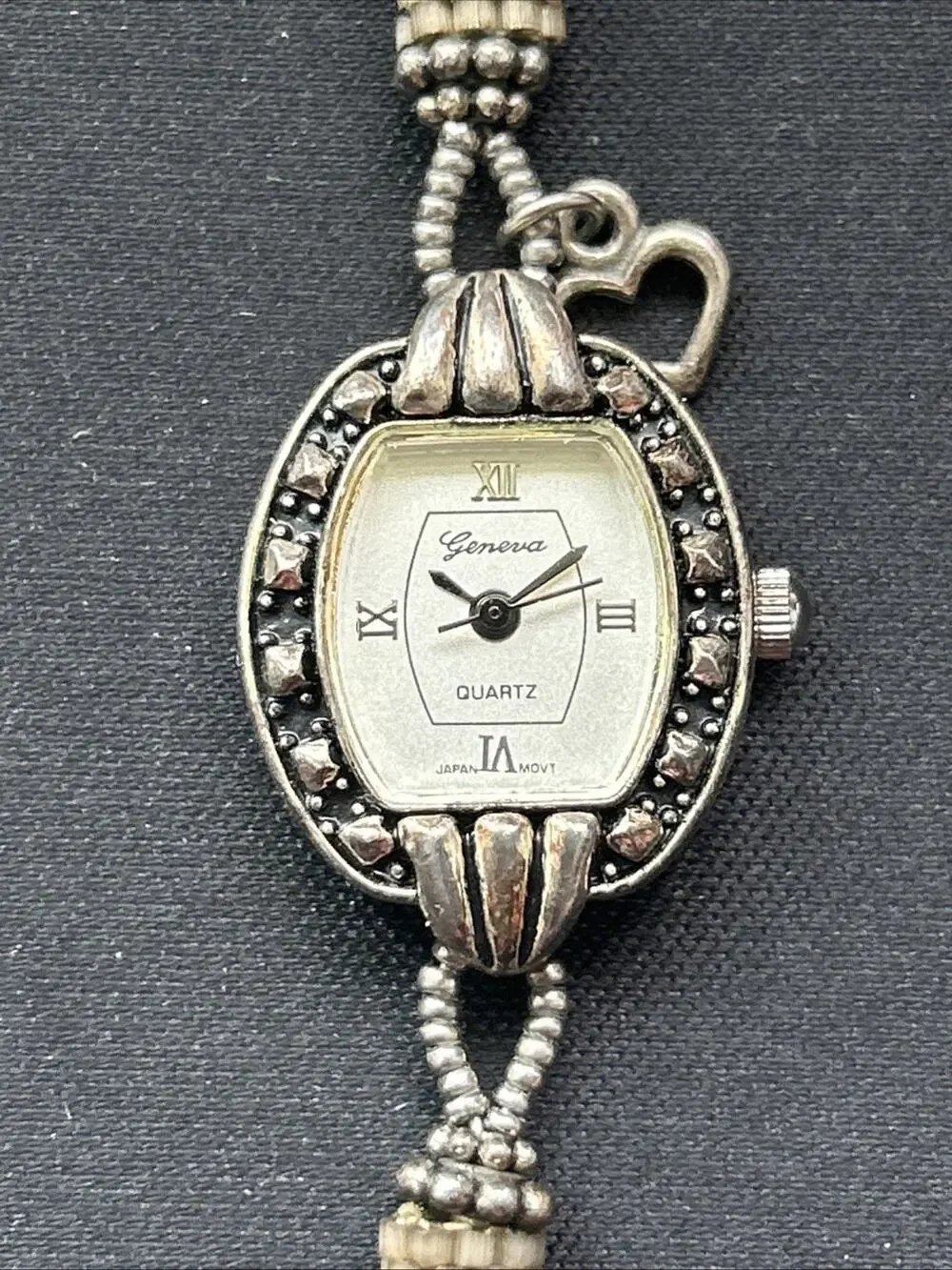 Geneva Silver Tone Bracelet Band Women’s Quartz Watch